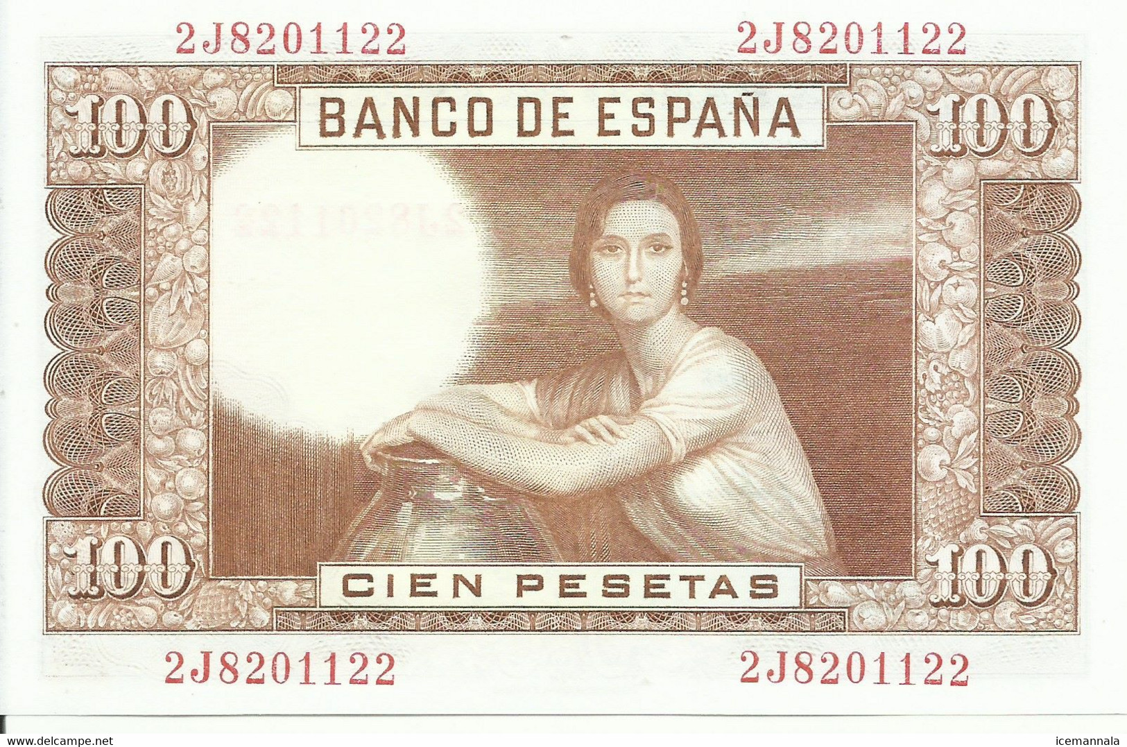 analogía Hacer la cama Maldito 100 pesetas - ESPAÑA, BILLETE 100 PESETAS, AÑO 1953 , SIN CIRCULAR