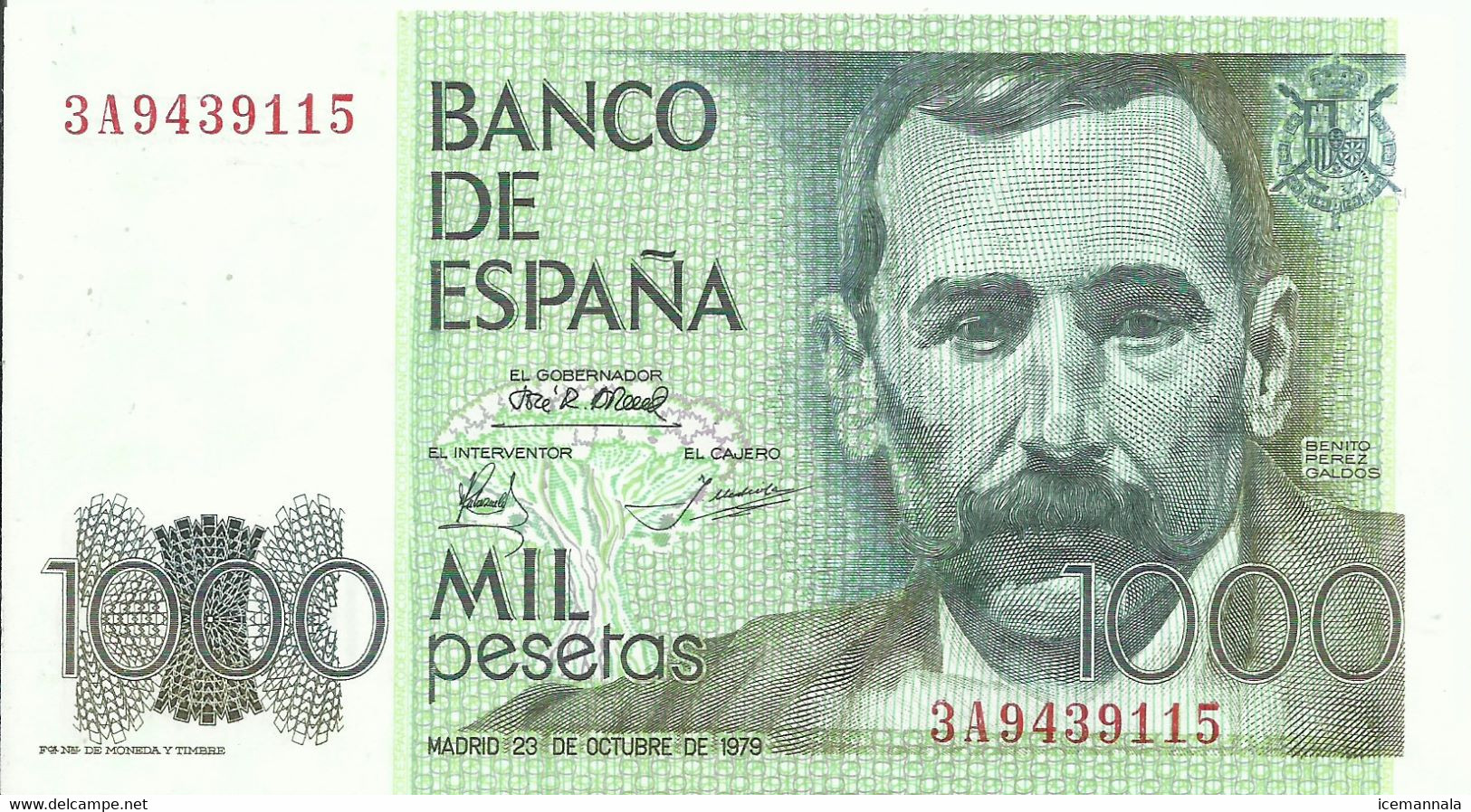 ESPAÑA, BILLETE  1000  PESETAS, AÑO  1979 , SIN CIRCULAR - [ 4] 1975-… : Juan Carlos I