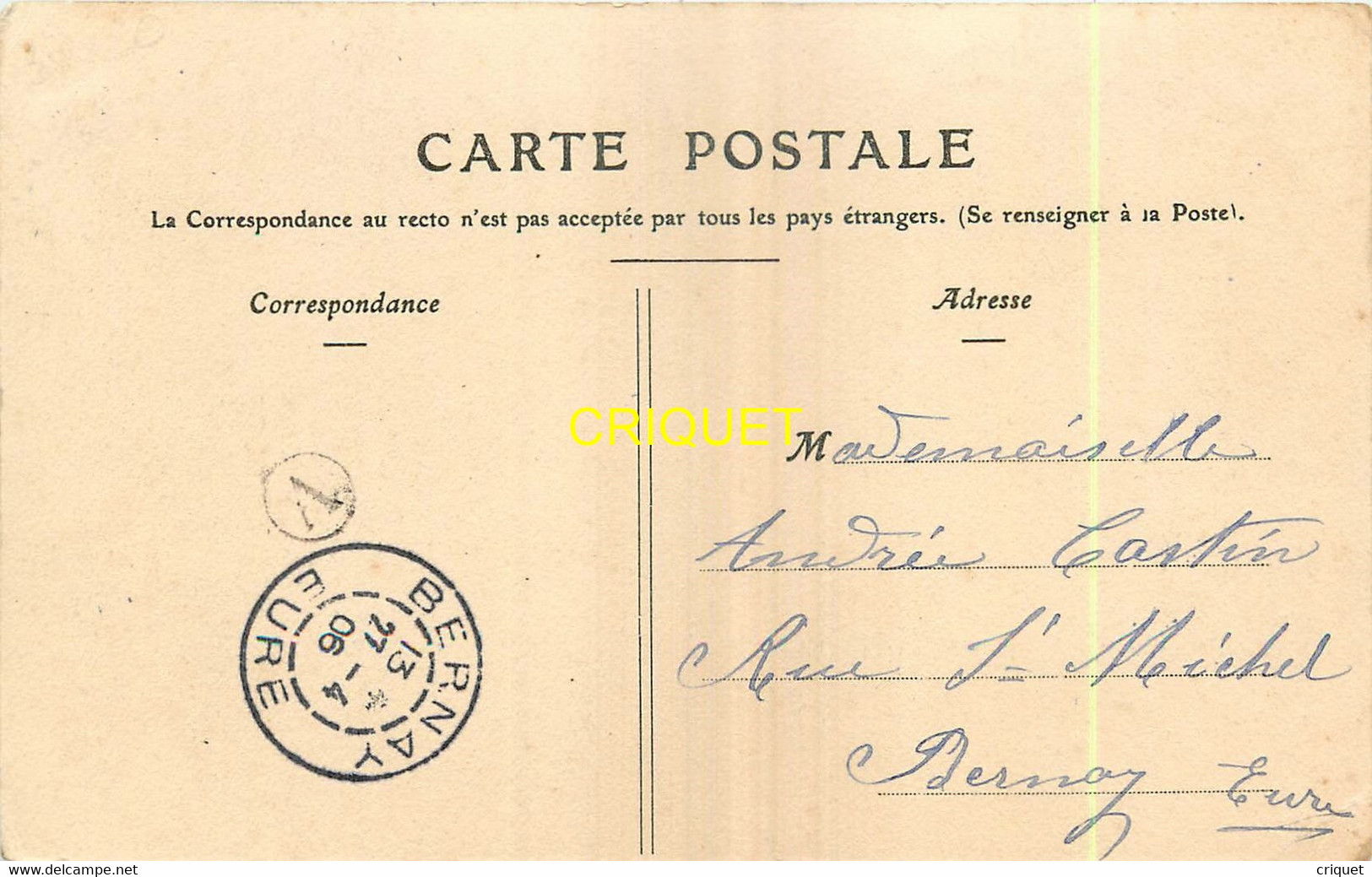 37 Chambray, L'Eglise, Femmes Et Enfants..., Affranchie 1906 + Cachet Lettre A, Visuel Pas Courant - Andere & Zonder Classificatie