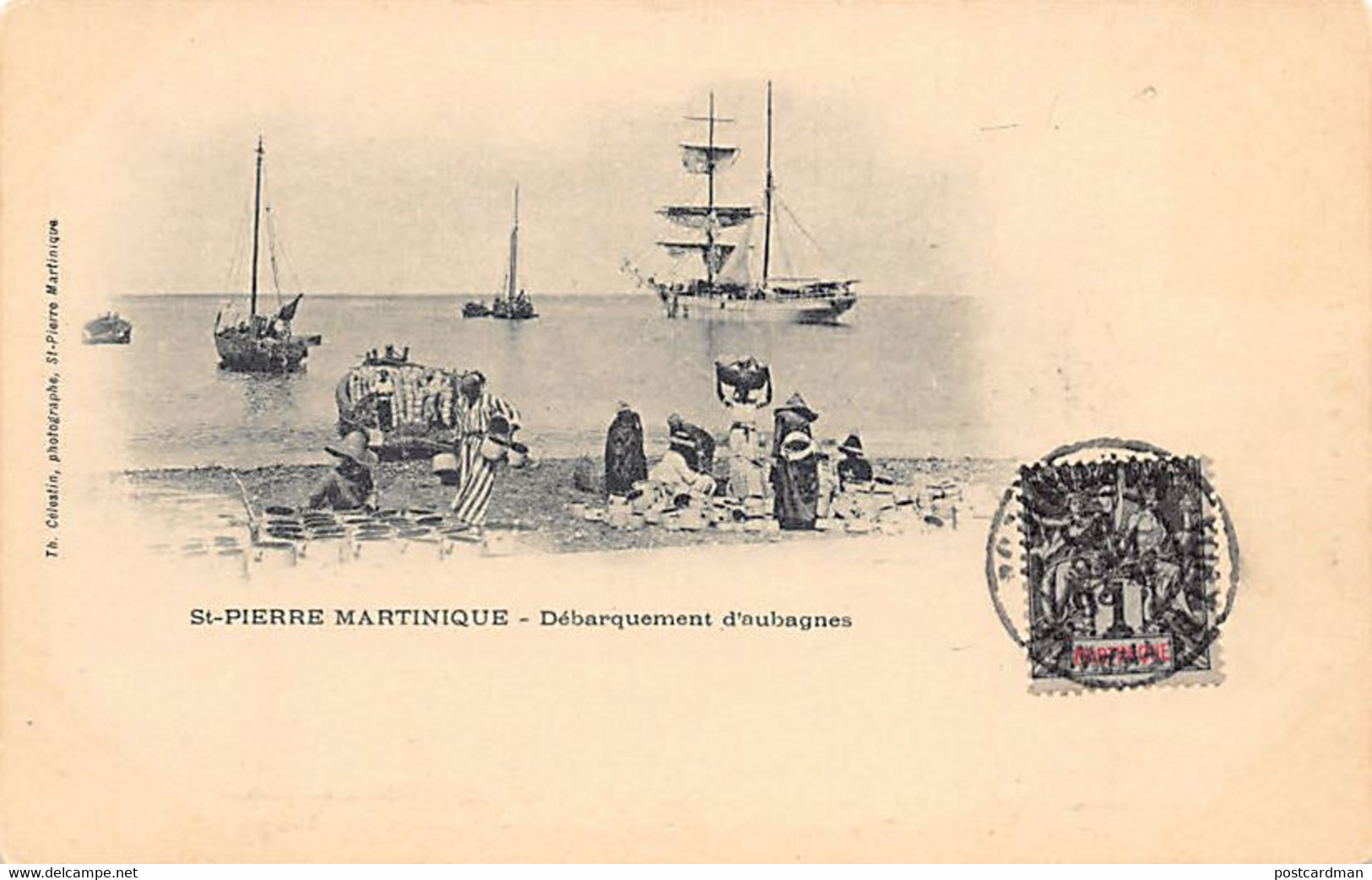 Martinique - SAINT-PIERRE - Débarquement D'aubagnes - Ed. Th. Célestin - Autres & Non Classés