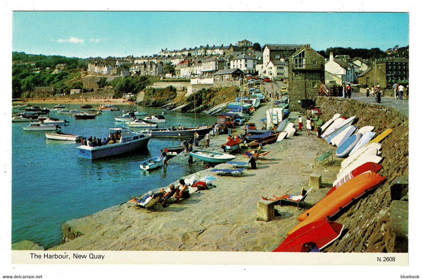 Ref 1460 - Postcard - The Harbour New Quay - Cardiganshire Wales - Cardiganshire
