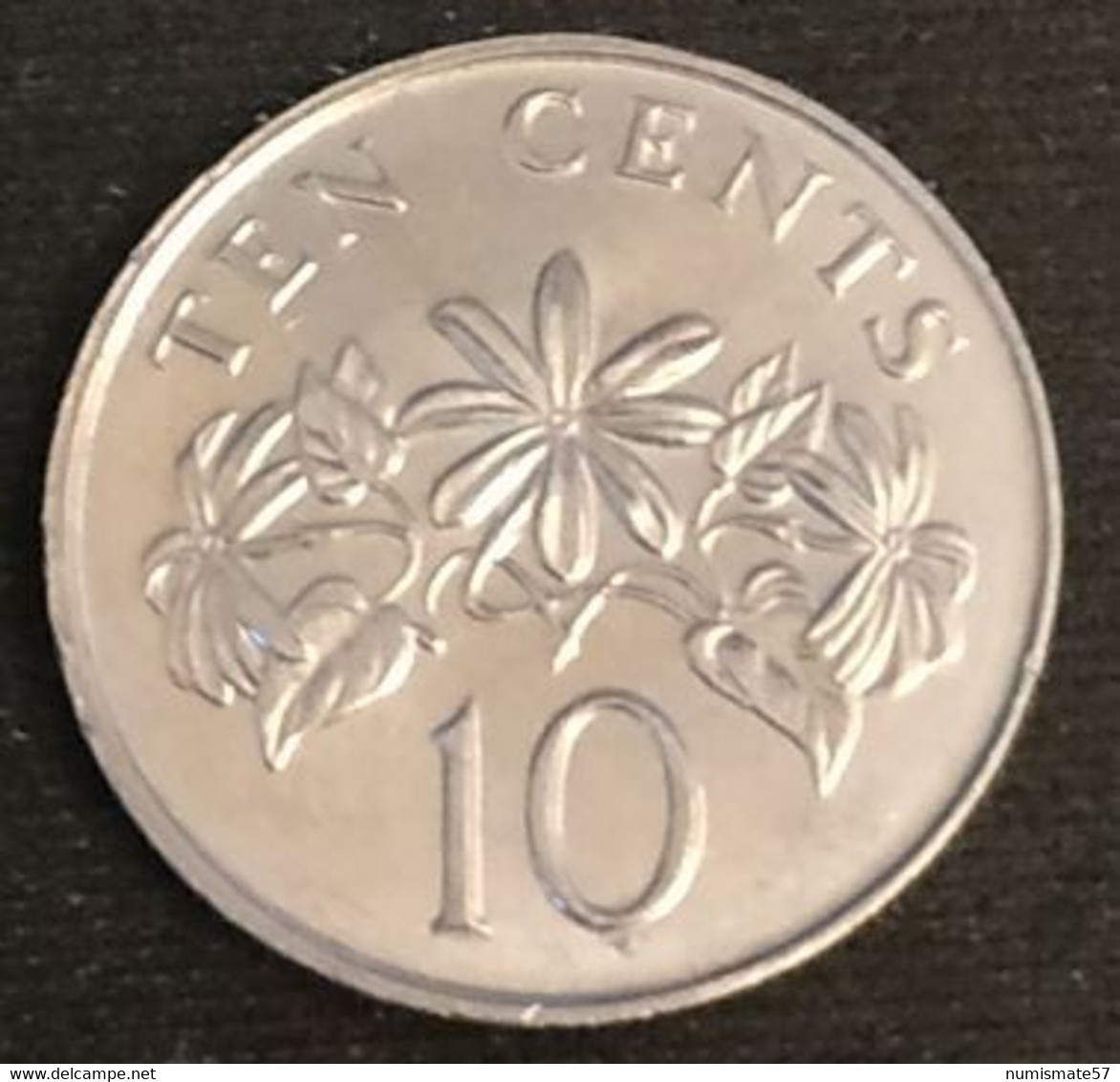 SINGAPOUR - SINGAPORE - 10 CENTS 1993 - KM 100 - ( Blason Bas ) - Singapore