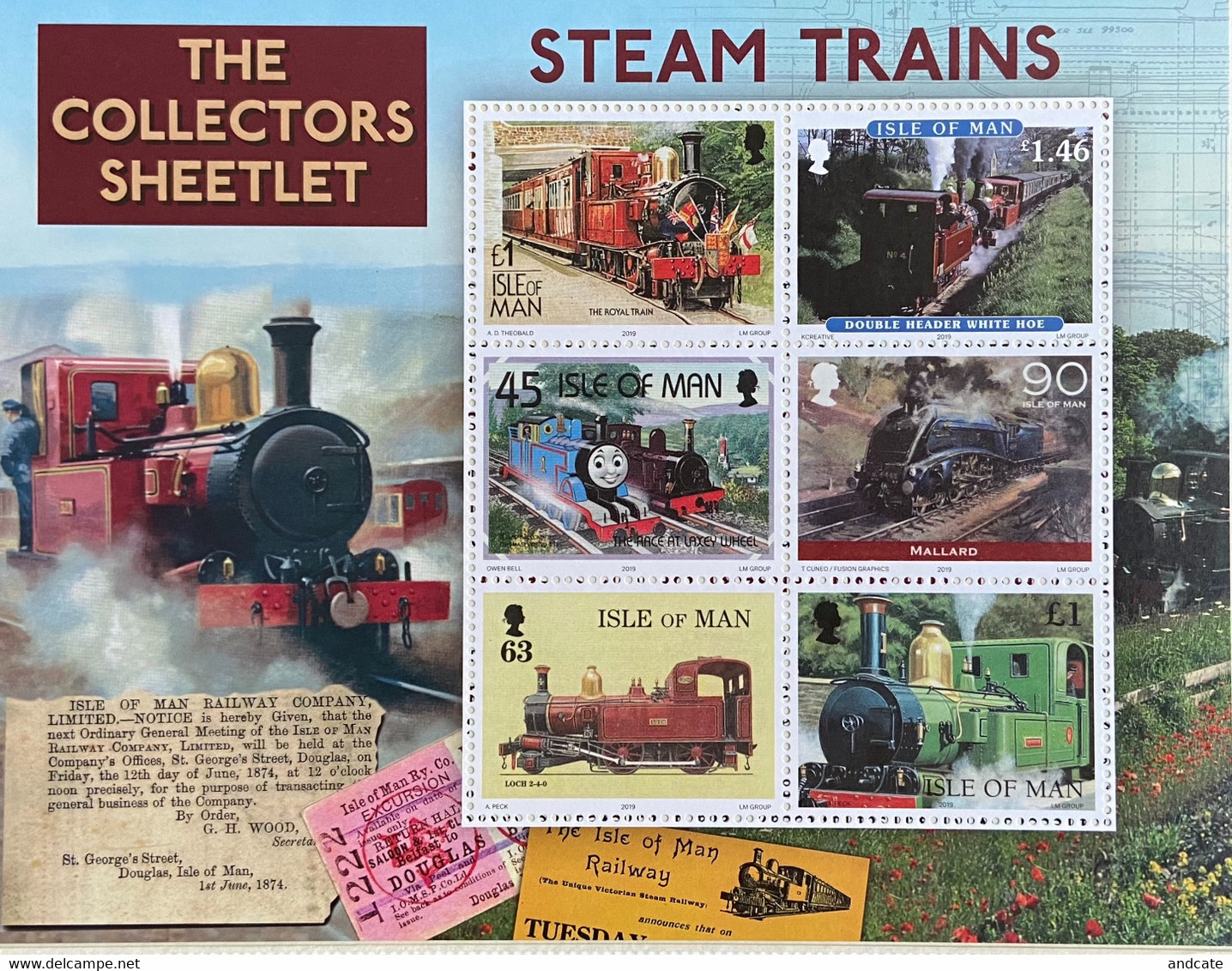 Isle Of Man MNH 2019 - Trains , Locomotives ( Limited Ed. 8000 Exp. ) - Isla De Man