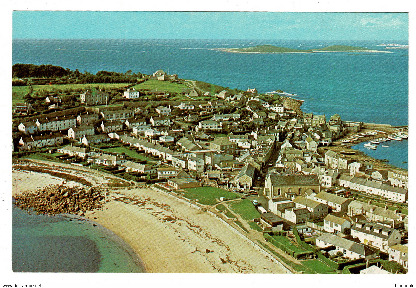 Ref 1462 - Postcard - Aerial View Porthcressa Beach & Hugh Town - St Mary's Isles Of Scilly - Scilly Isles