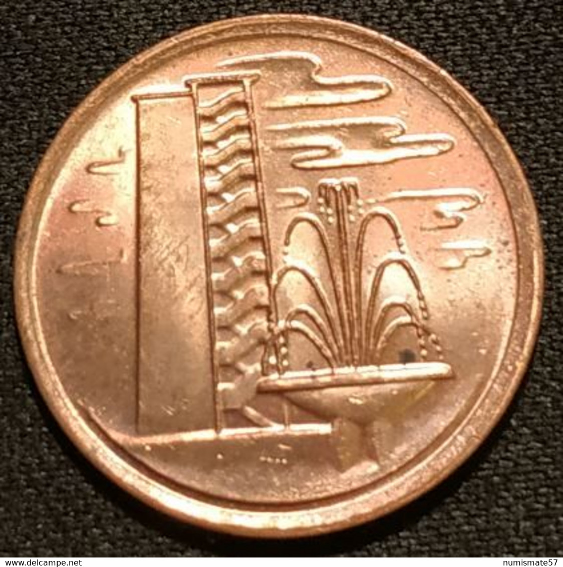 SINGAPOUR - SINGAPORE - 1 CENT 1982 - KM 1a - ( Sans Lettre D'atelier - Magnétique ) - Singapour