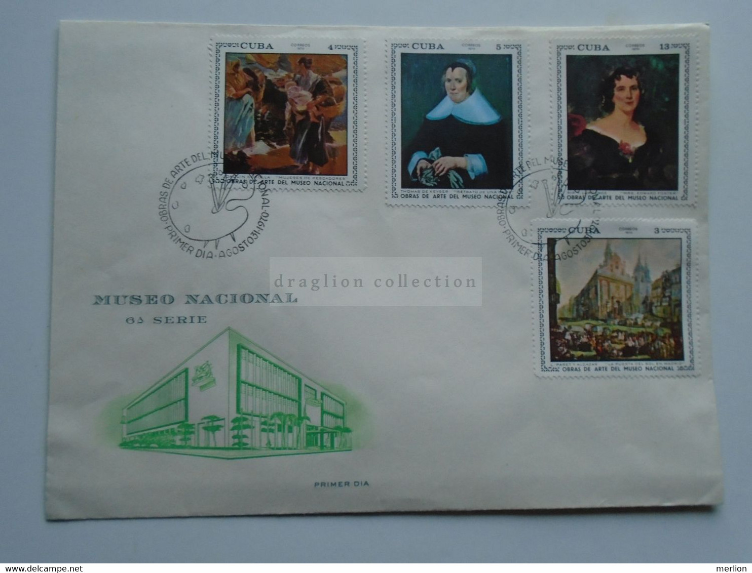 ZA347.7  CUBA   FDC    1970   Cancel  La Habana   FDC   -Museo Nacional - Briefe U. Dokumente