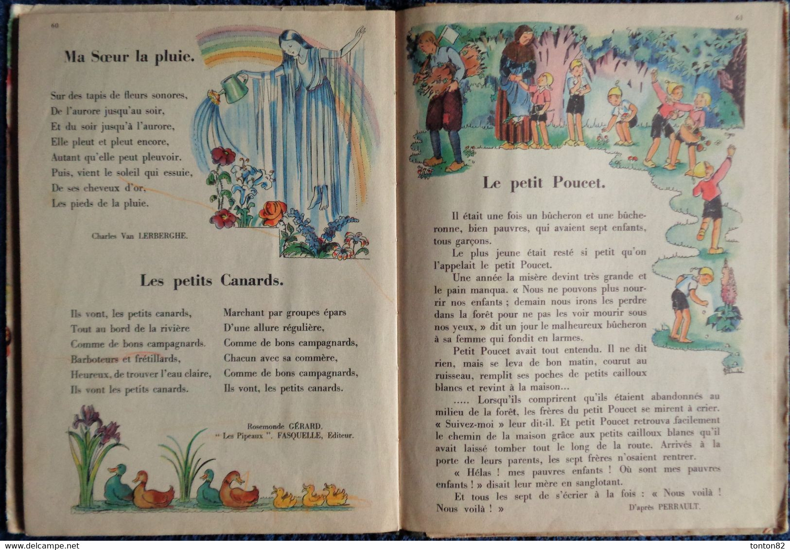 M. Boscher - La Journée des Tout Petits - Éditions J. Chapron - ( 1953 ) .