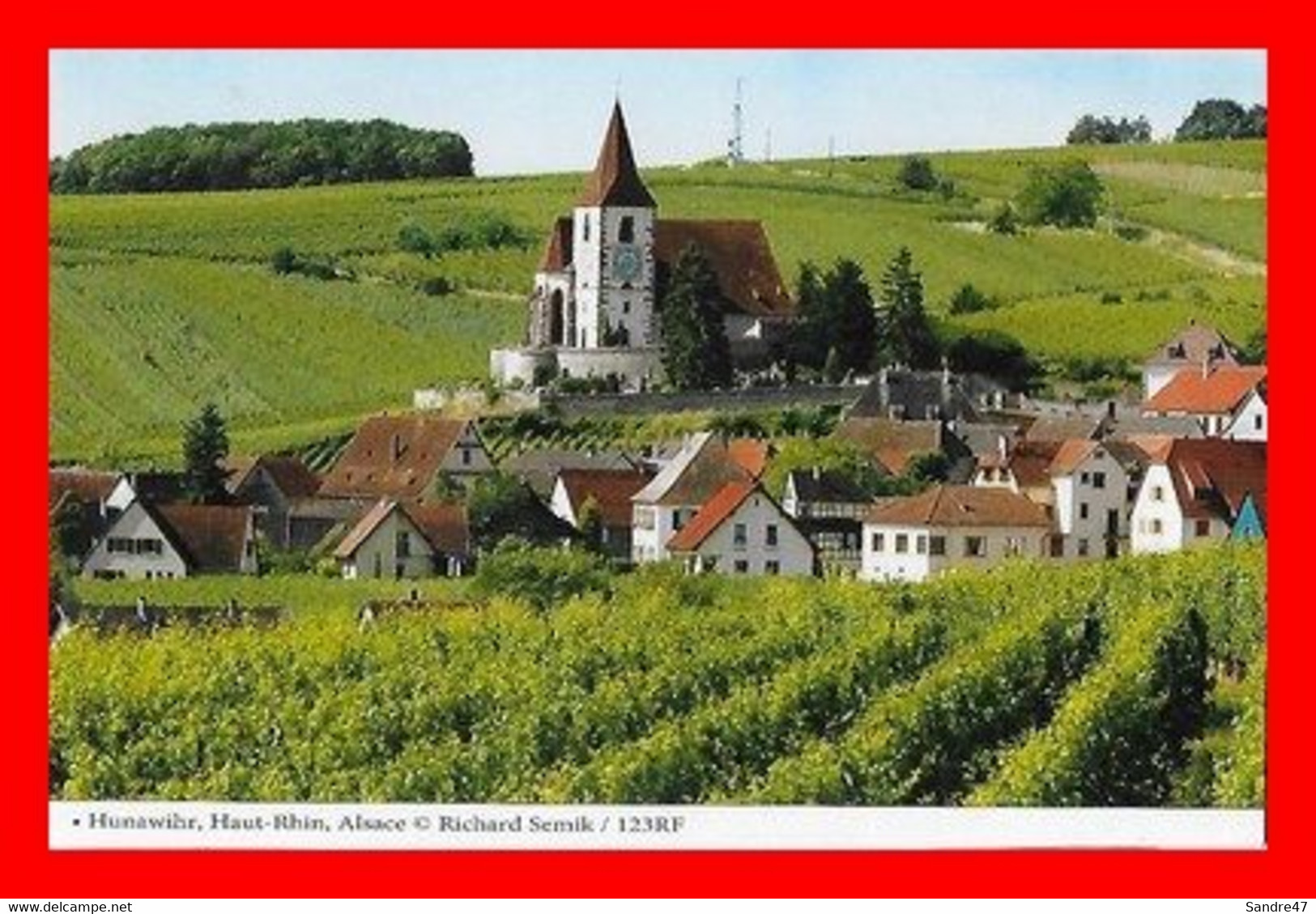 CPSM/gf (68)  HUNAWIHR.  Vue Générale Du Village, Vignes...M369 - Other & Unclassified