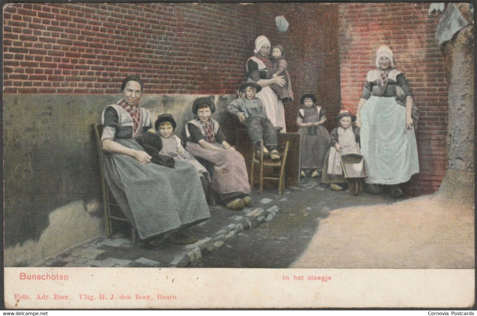 In Het Steegje, Bunschoten, C.1900-05 - HJ Den Boer Briefkaart - Bunschoten