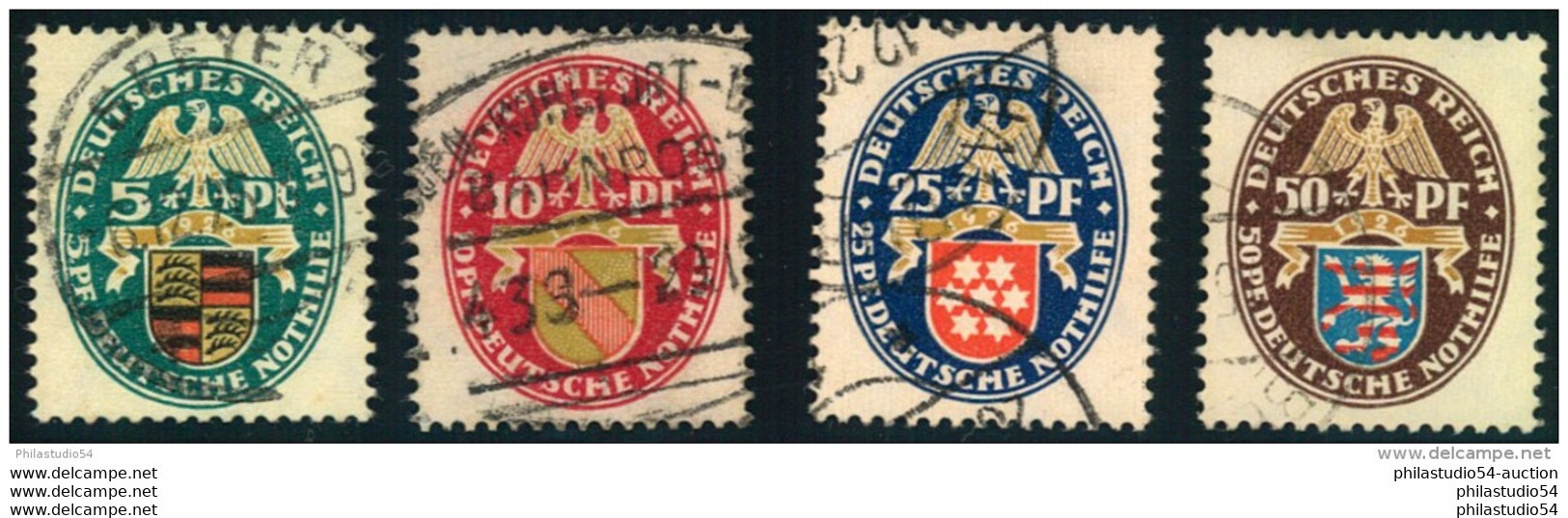 1926, Nothilfe Komplett Gestempelt (Mi-Nr. 398/401 - 160,-) - Usati