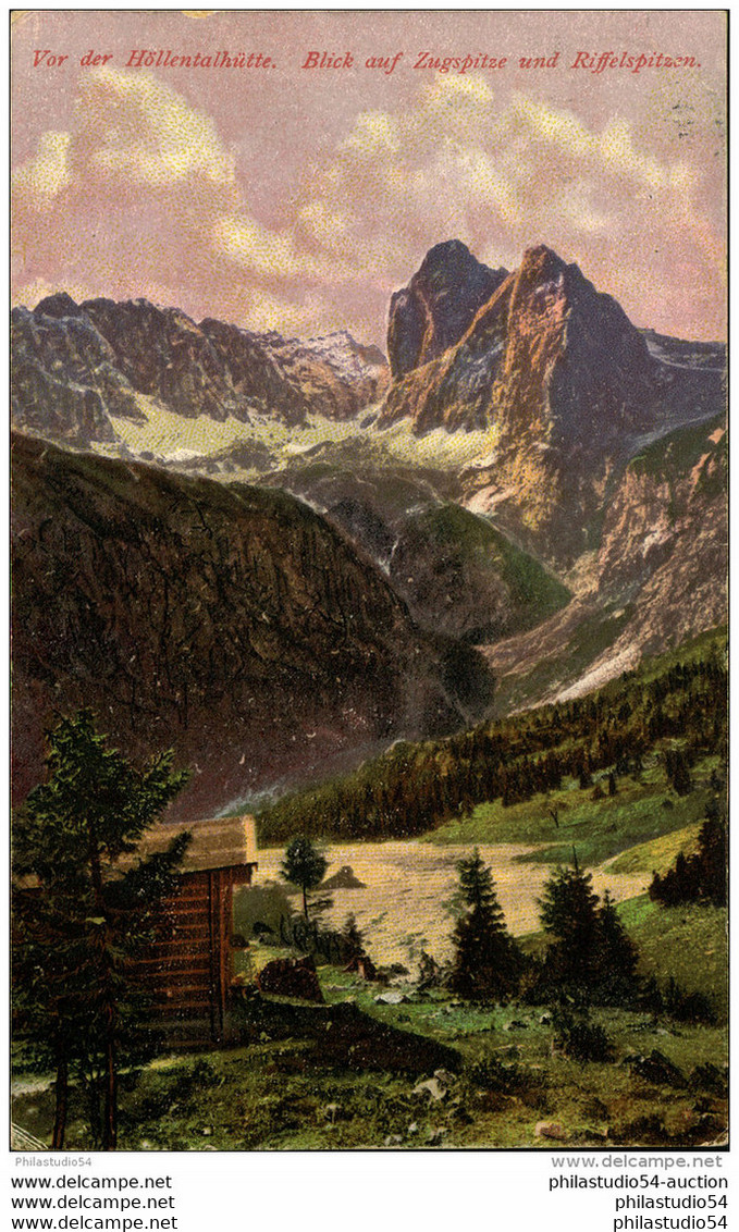 1919, ""HÖLLENTHALHÜTTE Taxe Garmisch Auf Bbildgleicher AK - Storia Postale