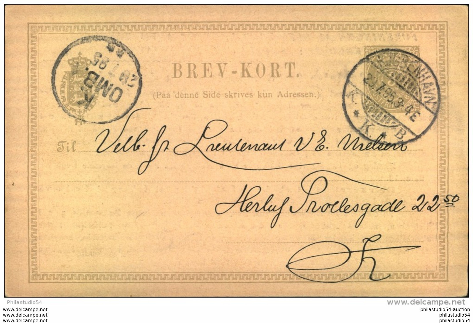 1895, 8 Öre Stationery Card With Private Imprint On Back - Entiers Postaux