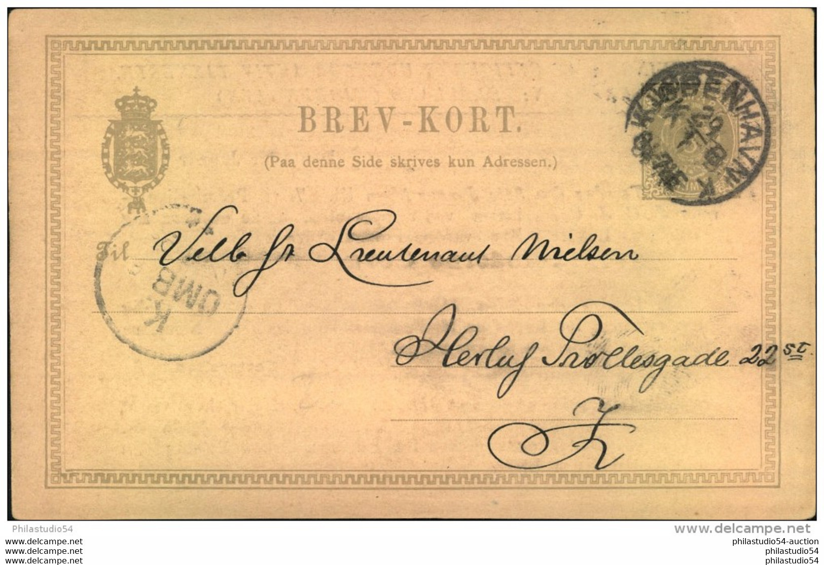 1895, 8 Öre Stationery Card With Private Imprint On Back - Postwaardestukken