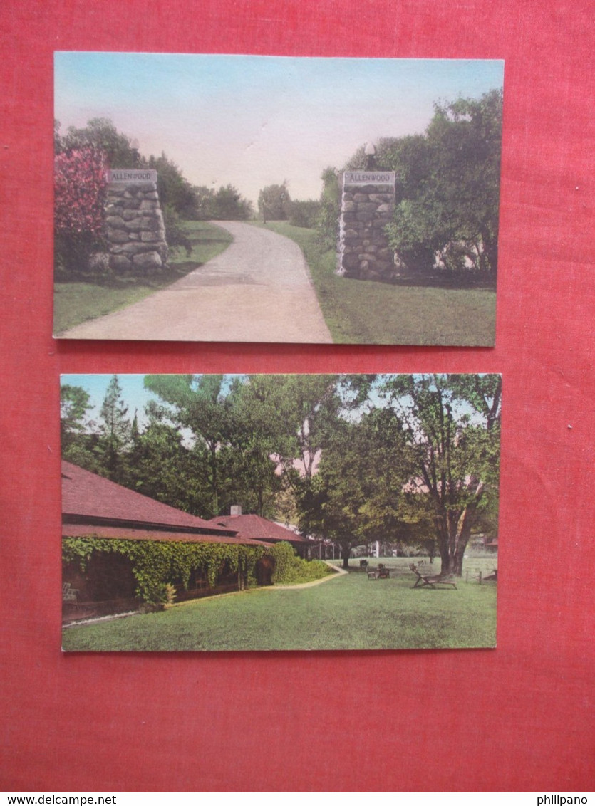 2 Card Lot-- Hand Colored   Allenwood Inn Vermont > Burlington >  Ref 4642 - Burlington