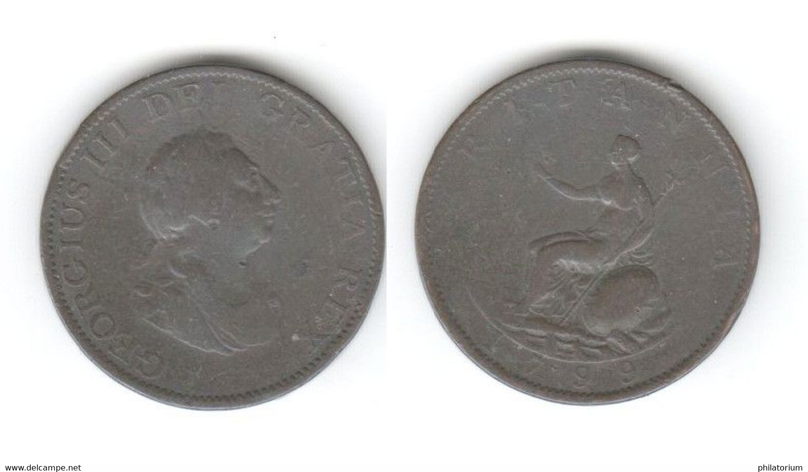 Grande Bretagne Half Penny 31 Mm 1799 Georges III  UK Great Britain - Autres & Non Classés