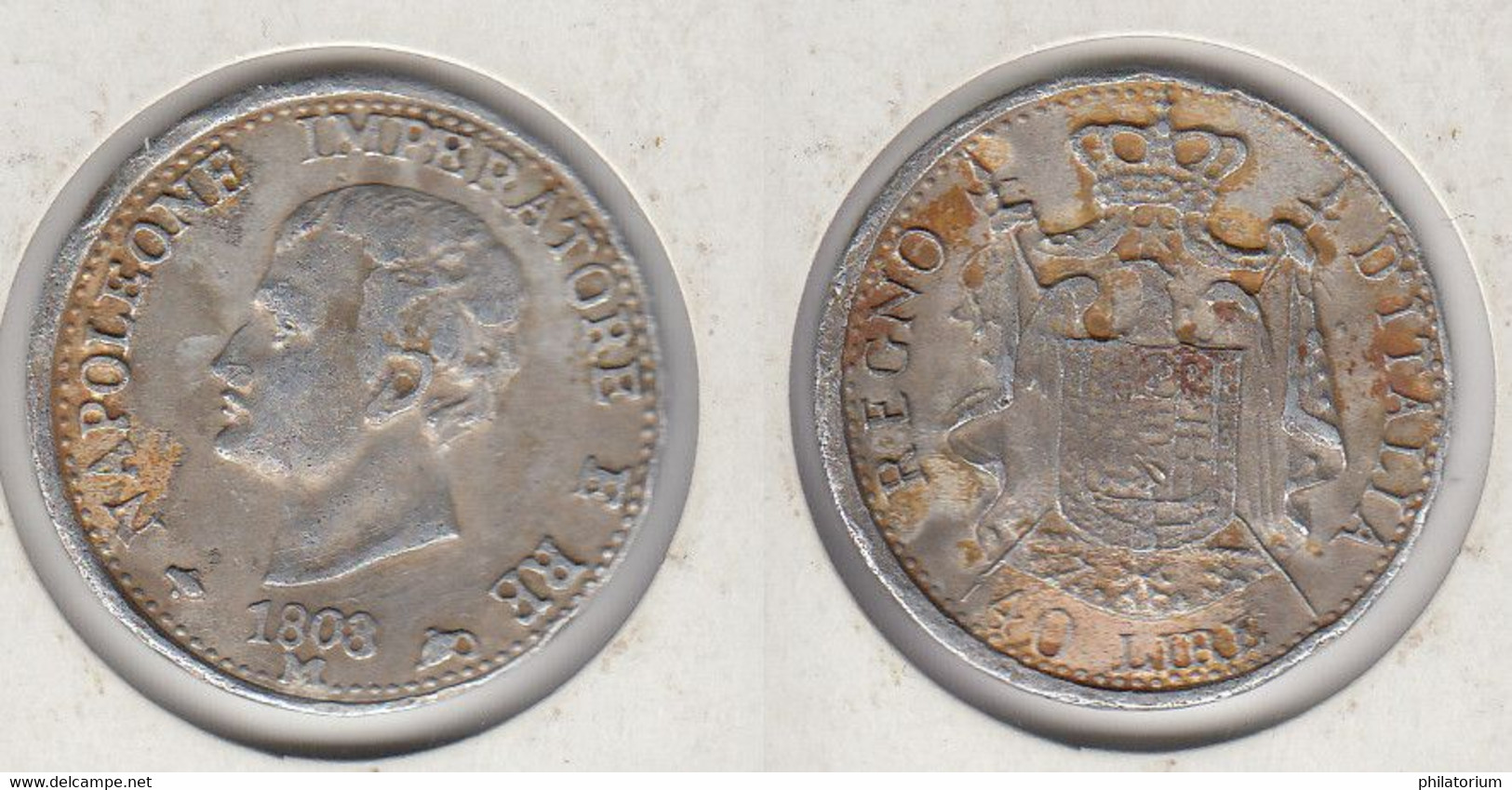 Italie  40 Lire 1808 Reproduction En Aluminium  Jeux? - Autres & Non Classés