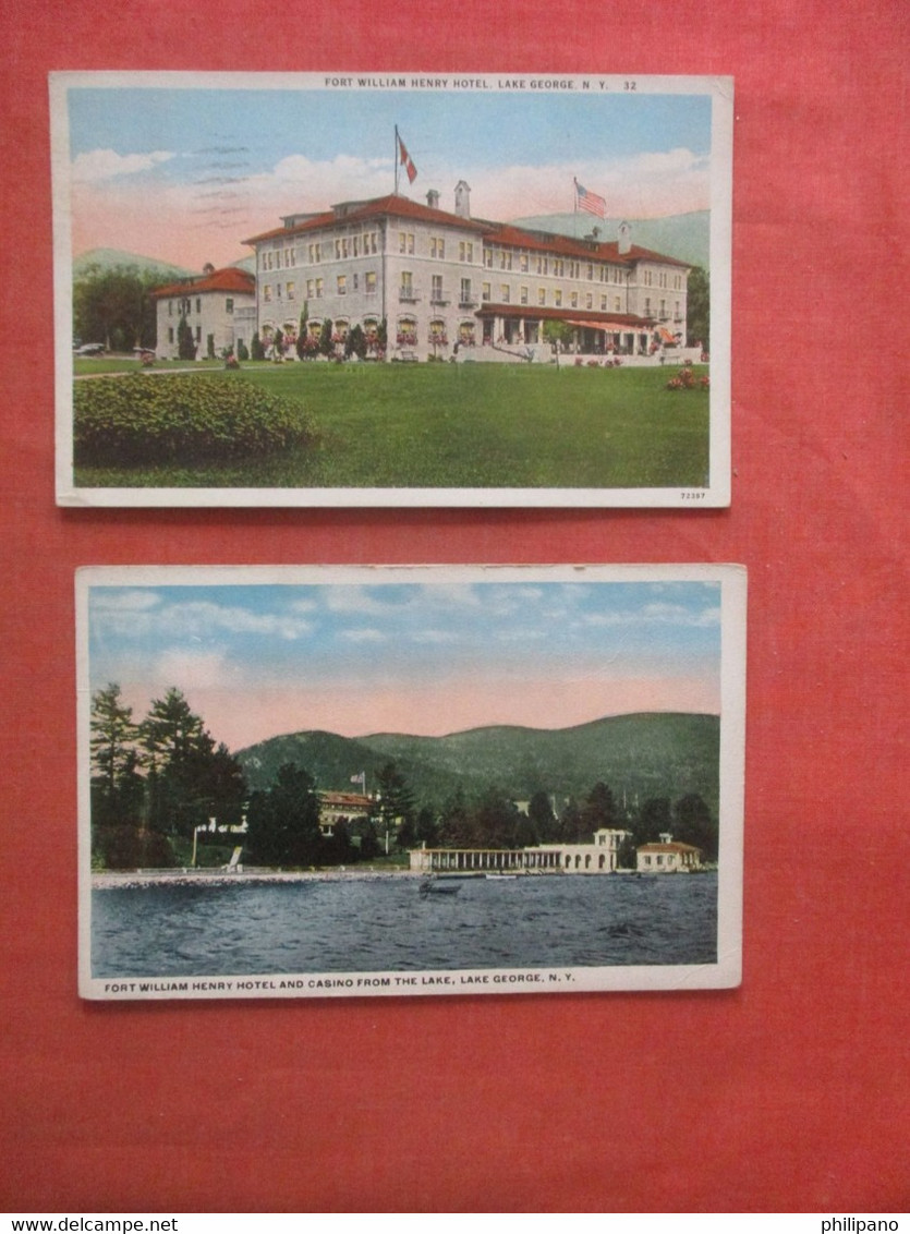 2 Card Lot  Fort Willian Henry Hotel  Lake George  New York > Lake George   >   Ref 4642 - Lake George