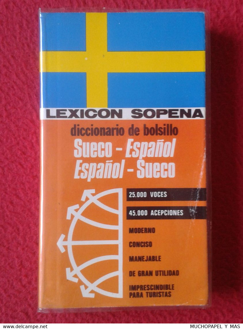 ANTIGUO LIBRO DICCIONARIO DE BOLSILLO 1975 LEXICON SOPENA SUECO ESPAÑOL SVENSK SPANSK FICKORDBOK VER OLD DICTIONARY BOOK - Dictionnaires