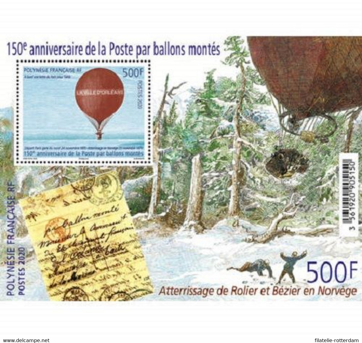 Frans-Polynesië / French Polynesia - Postfris / MNH - Sheet Luchtpost 2020 - Nuevos