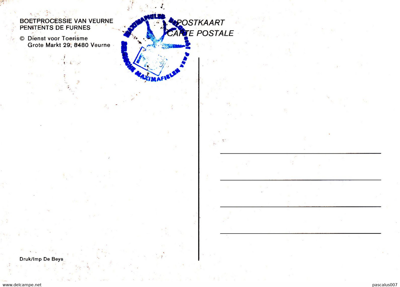 B01-304 Belgique 2249 FDC Maxicards  Folkloristische Uitgifte Emission Folklore 8480 Veurne 25-04-1987 1.75€ - 1981-1990