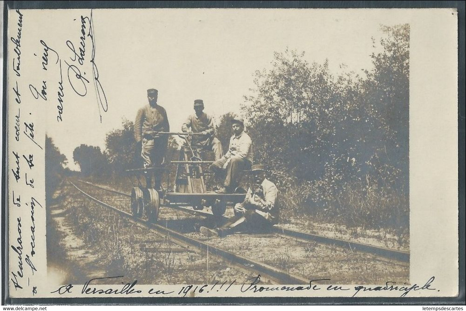 CARTE PHOTO 78 - Versailles(?), Promenade En Quadricycle - Lieu à Confirmer - Versailles