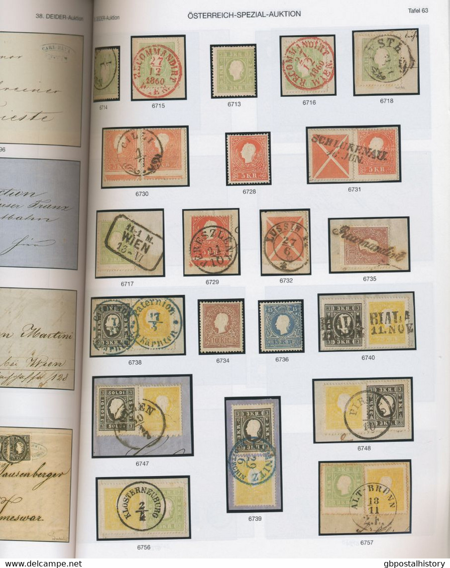 DEIDER BRIEFMARKEN-AUKTIONEN, München; 38. AUKTION, 14. Oktober 2006; ÖSTERREICH - Catalogues For Auction Houses