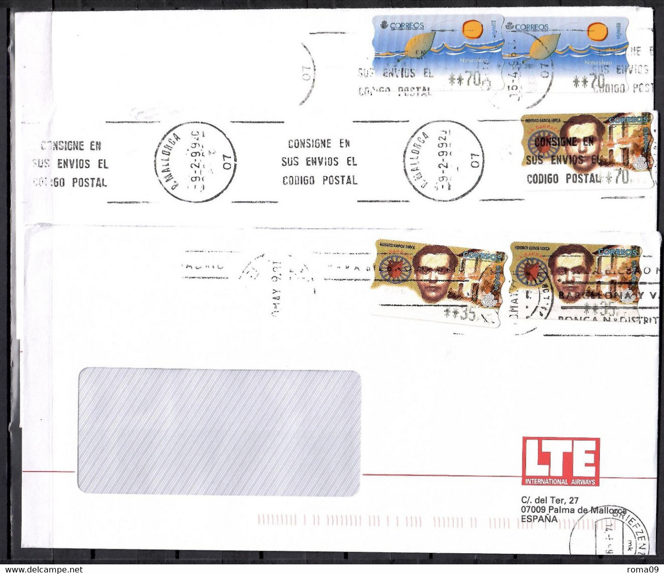 Spanien, 3 Briefe Mit ATM; E-262 - Other & Unclassified