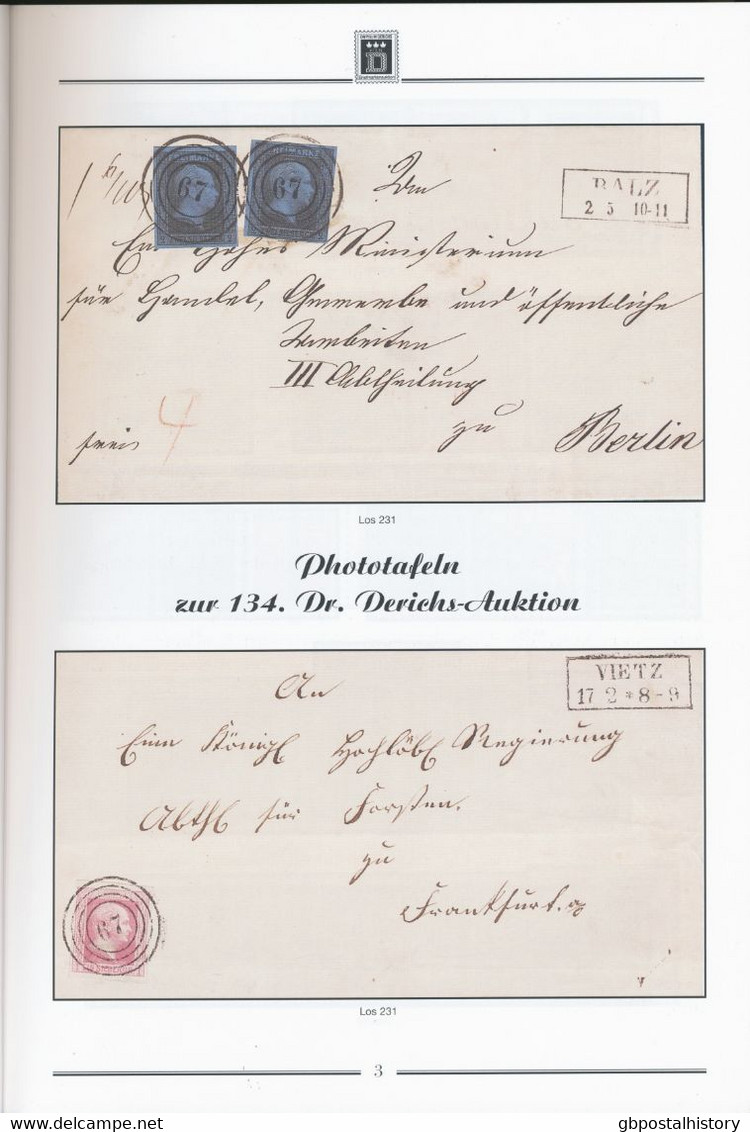 DR. WILHELM DERICHS; Essen; 134. SPEZIAL-AUKTION, 8. Mai 2009; 789 Lose; - Catalogues For Auction Houses