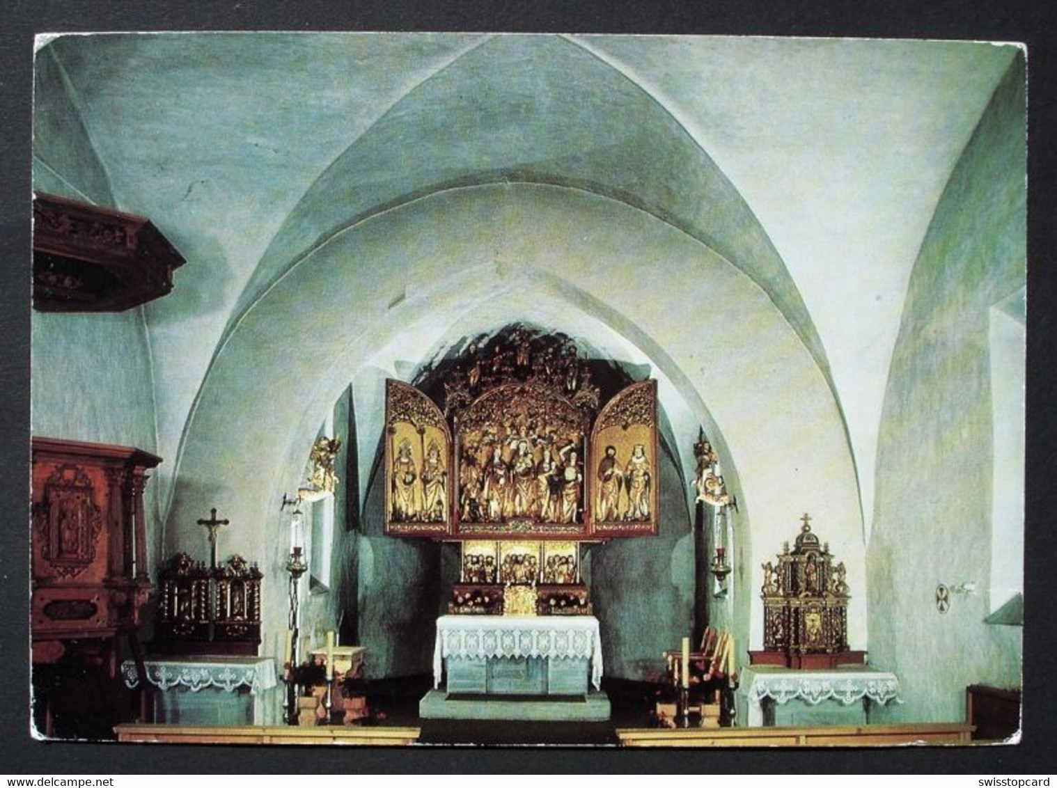 BIVIO GR Pfarrkirche St. Gallus Gotischer Schnitzaltar - Bivio