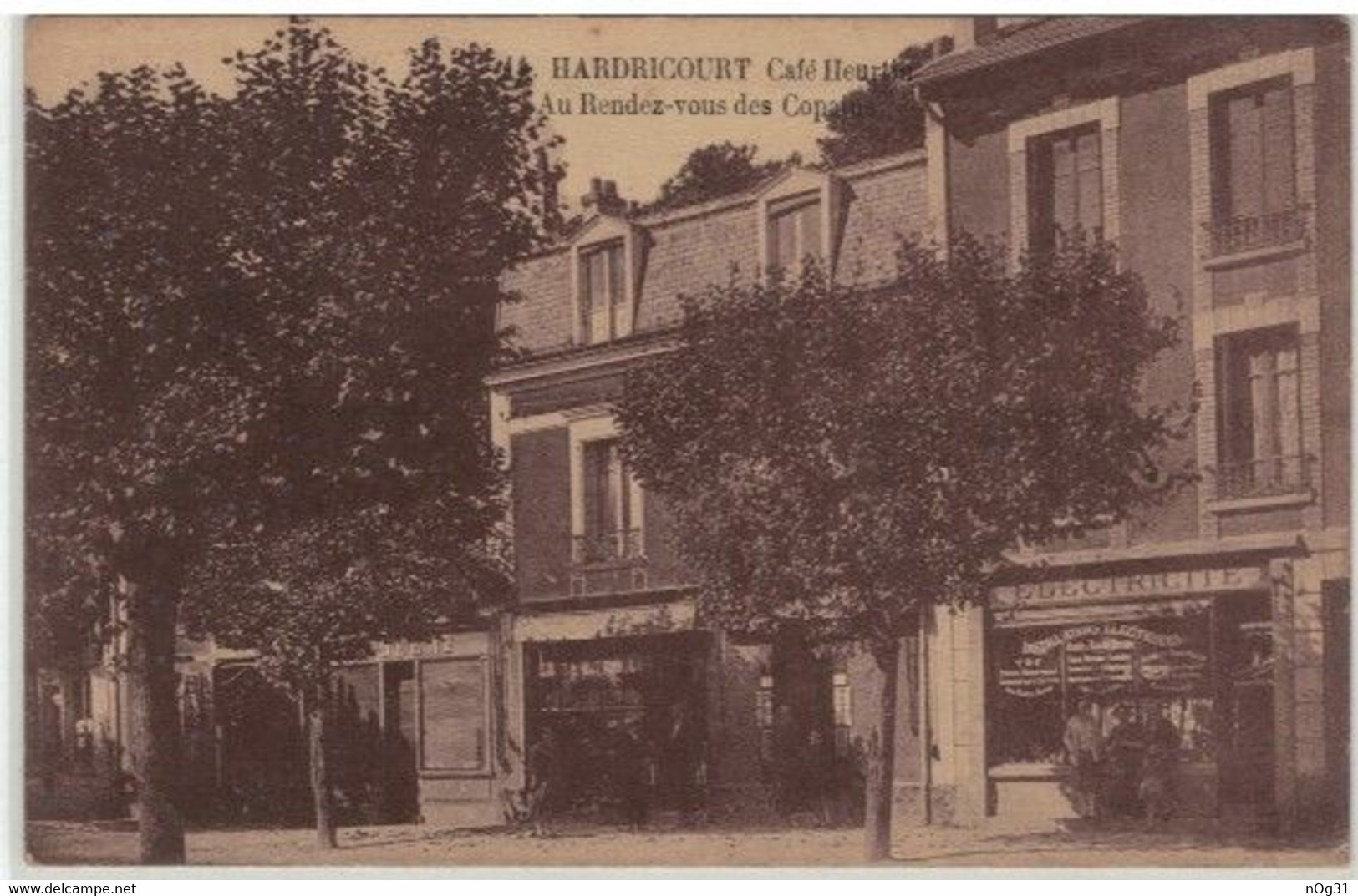 78 - HARDRICOURT Café Heurtin - Au Rendez-vous Des Copains. - Hardricourt