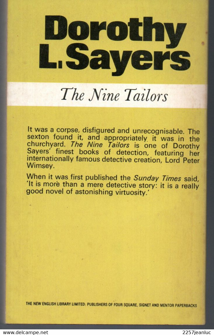 Dorothy L. Sayers - The Nine Tailors   Edition 1969 - Other & Unclassified