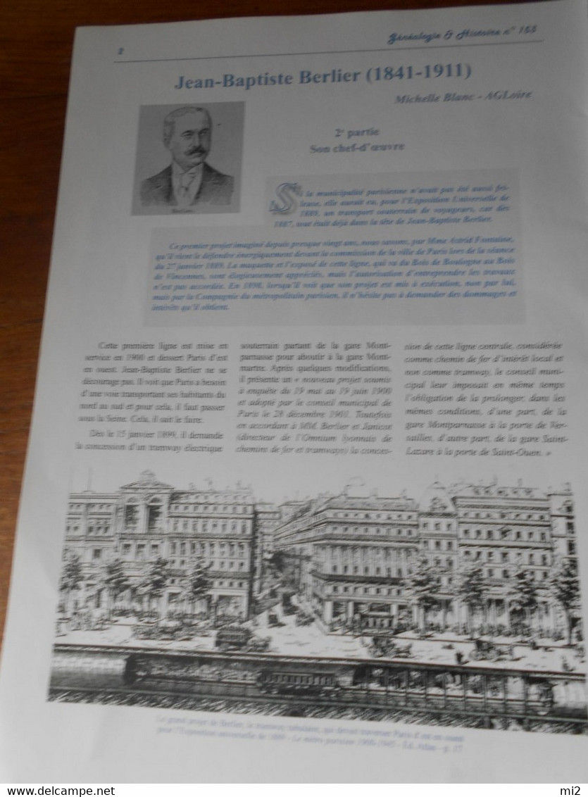 Article Sur L'oeuvre De Jean Bapiste Berlier Tout Scanné TBE Ingenieur Lyon - Science