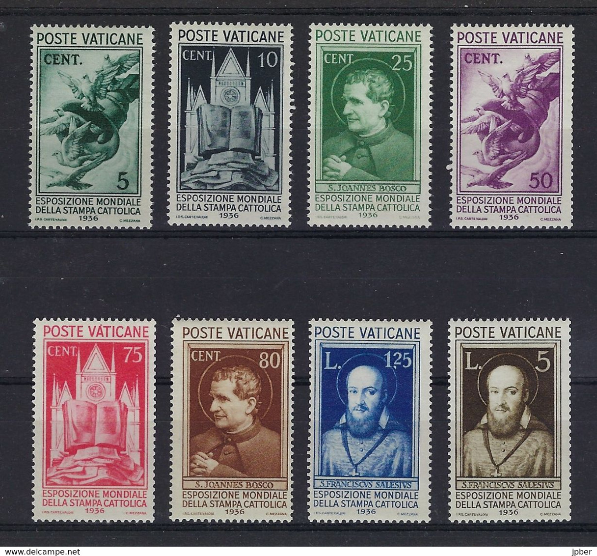 Vatican - N°72 à 79 - * - Presse Catholique, St.Jean Bosco, St.François De Sales - Unused Stamps