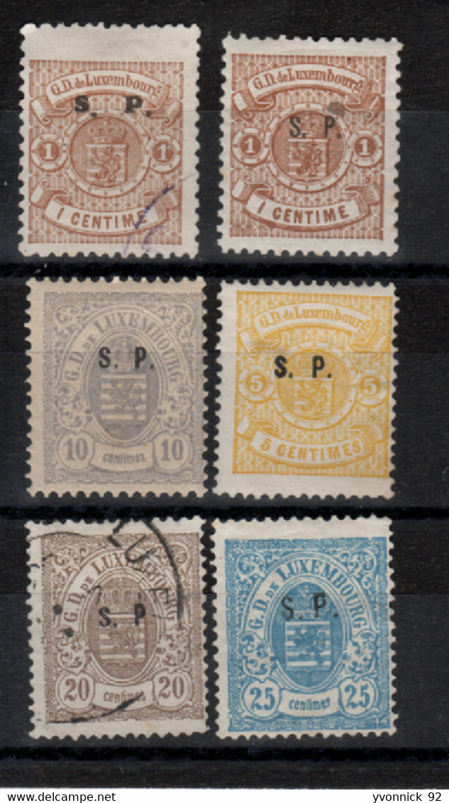 Luxembourg -  Taxe -  (1881 ) Essais  N° 36+38+39+41+42+47 - Postage Due