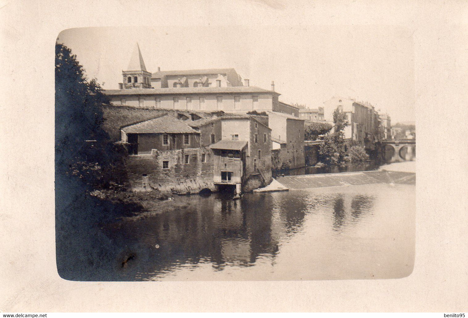 CARTE-PHOTO De CASTRES - Moulin De La Ville Et Beffroi. - Castres