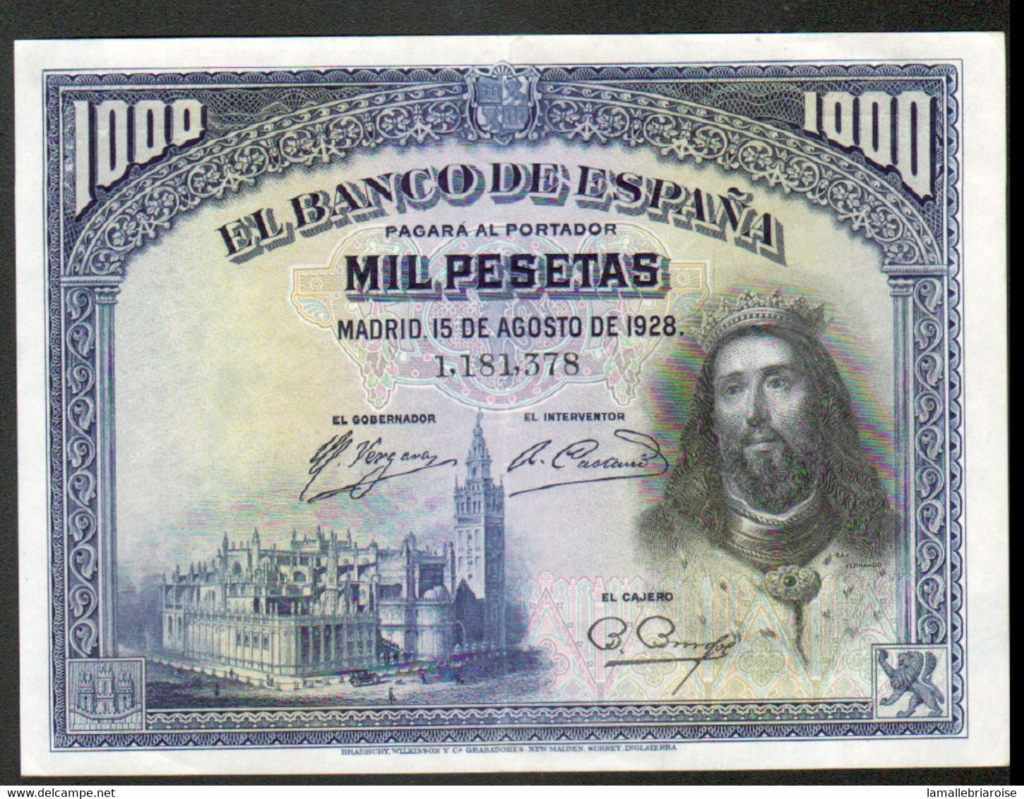 Espagne, Billet De 1000 Pesetas 1928 - 1000 Peseten