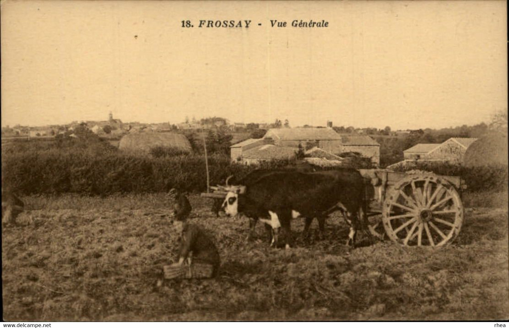 44 - FROSSAY - Agriculture - Attelage Boeufs - Frossay