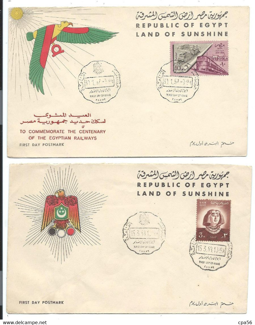 4 FDC - Années 53/57 - Briefe U. Dokumente