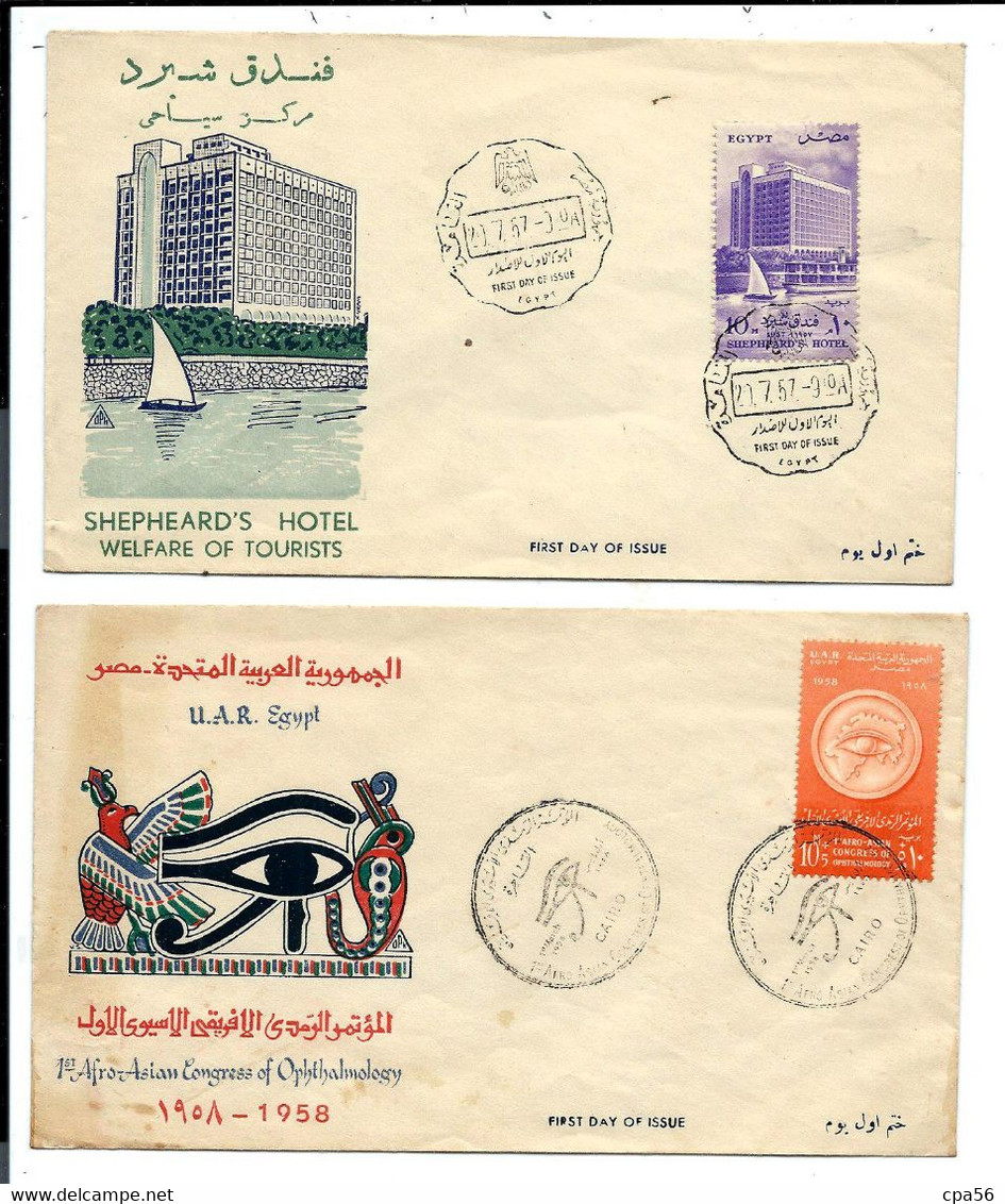 4 FDC - Années 53/57 - Covers & Documents