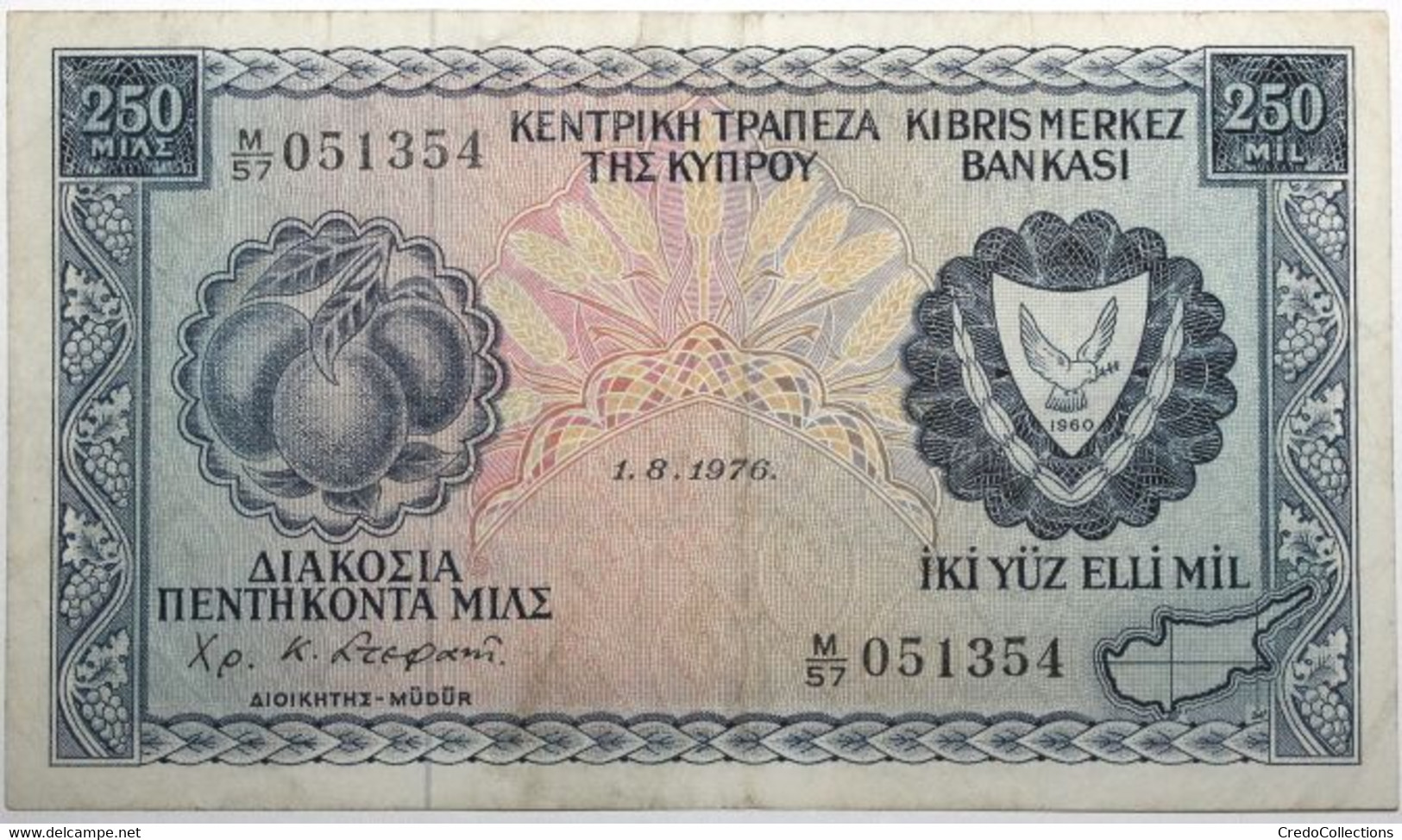 Chypre - 250 Mils - 1976 - PICK 41c.2 - TTB - Cyprus