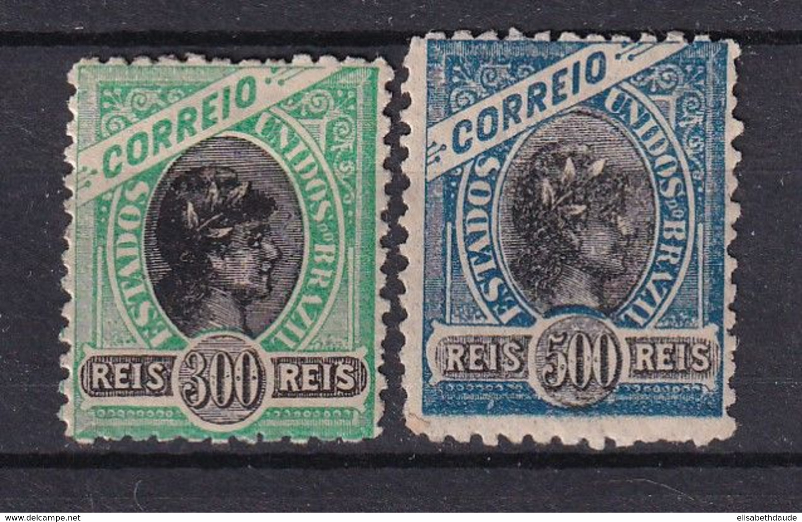 BRESIL - 1894 - YVERT N°84+85 * MH - COTE = 52.5 EUR. - Ungebraucht