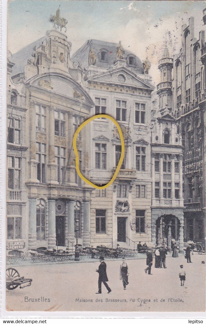 BRUXELLES "Maisons Des Brasseurs,du Cygne Et De L'Etoile " Edit Nels écrite En 1911 - Cafés, Hôtels, Restaurants