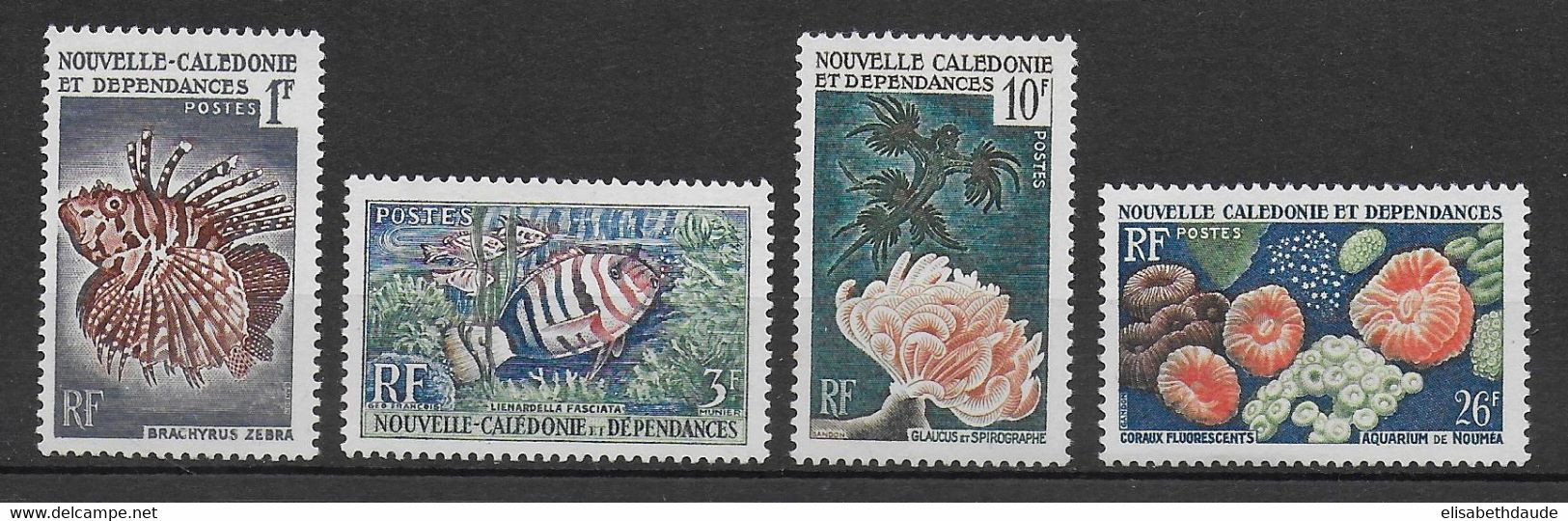 NELLE CALEDONIE - ANNEE COMPLETE 1959 - YVERT N°291/294 ** MNH - COTE = 15 EUR - CORAUX ET POISSONS - Años Completos