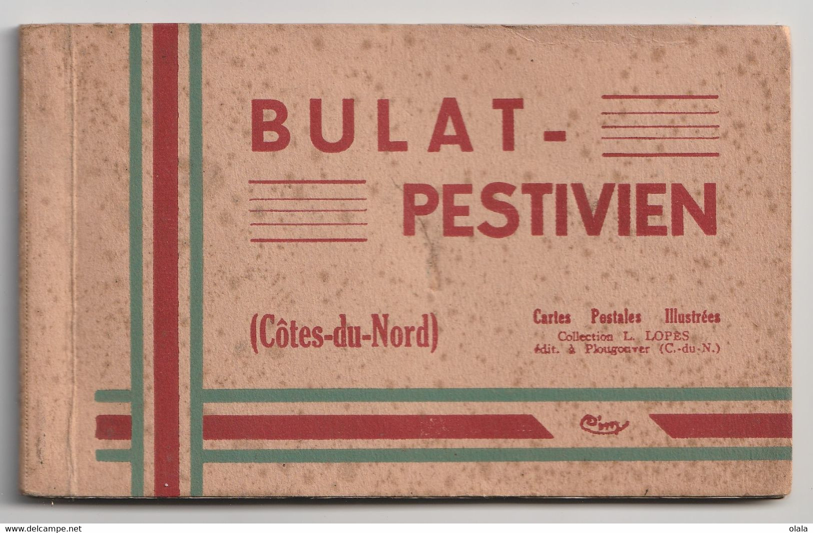 BULAT-PESTIVIEN    Rare Carnet Carnet De 10 Cartes.  Pompe Essence Shell. Forgeron . Lopes édit. à Plougonver      Gg49 - Callac