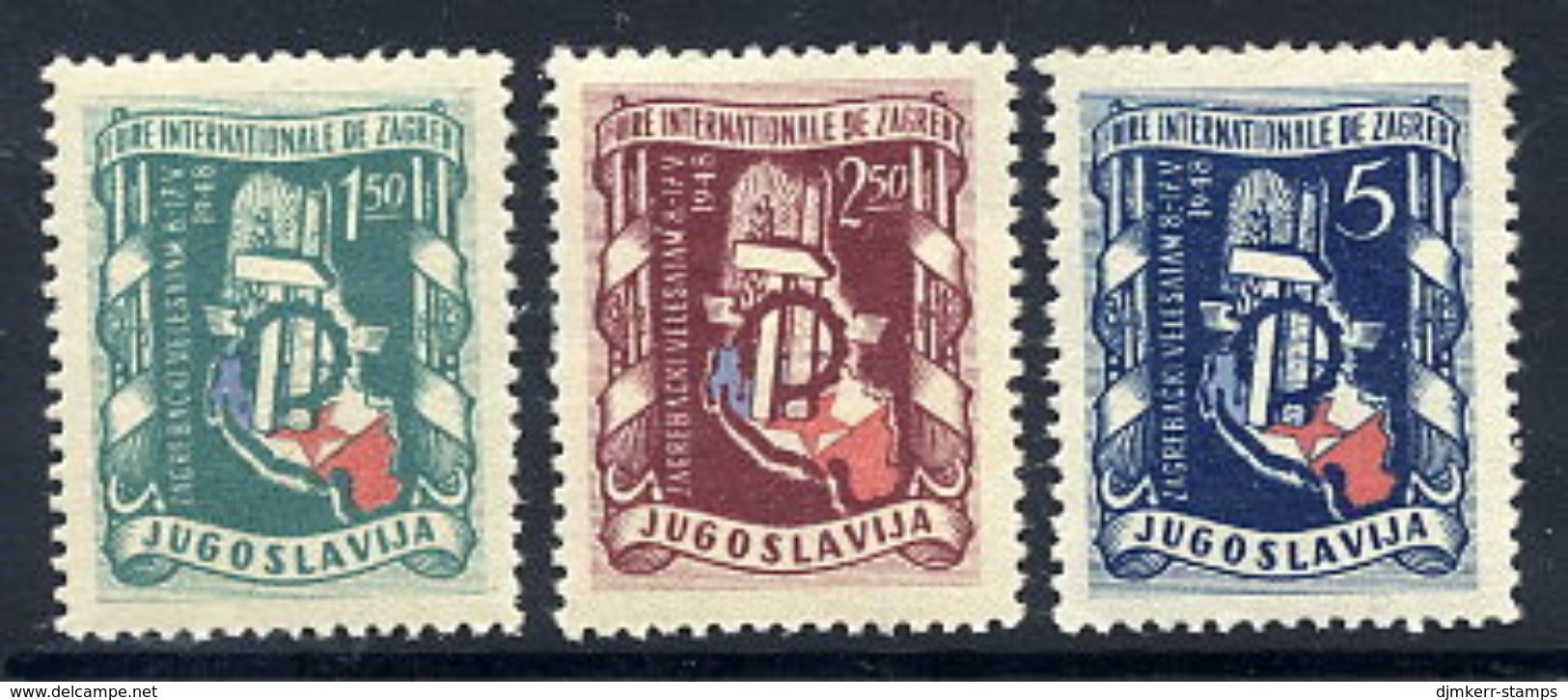 YUGOSLAVIA 1948 Zagreb Fair  MNH / **.  Michel 539-41 - Nuovi