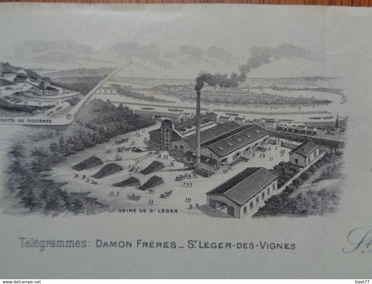 FACTURE - 58 - DEPARTEMENT DE LA NIEVRE - ST LEGER DES VIGNES 1913 - FABRIQUES DE PLATRES : DAMIEN FRERES - Other & Unclassified