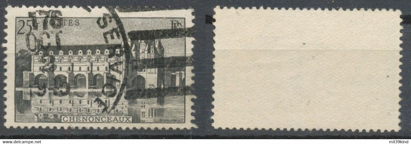 FRANCE - 1944 - N°611 - Oblitere - TAMPON US - Used Stamps