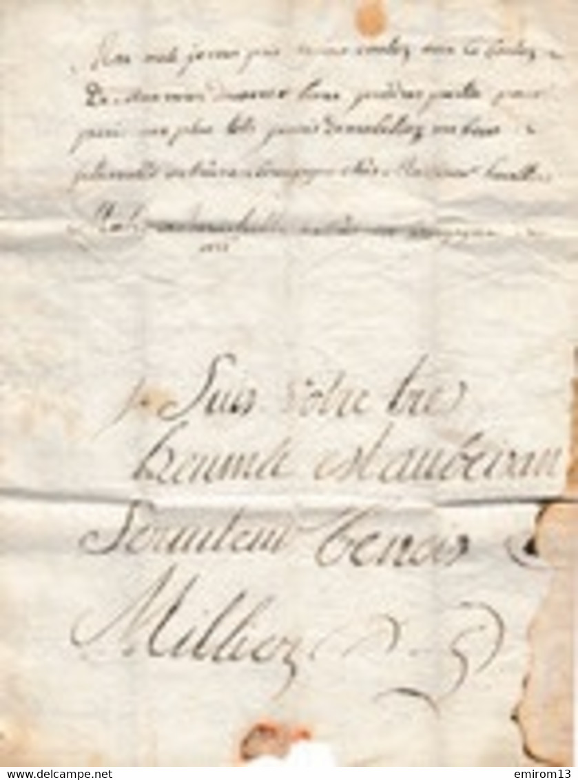 L.A.C Déboursé De Bourg En Bresse Datée 2 Janvier 1766 Griffe De NVIS (nuits) Nuis En Bourgogne 6 De Port - 1701-1800: Precursori XVIII