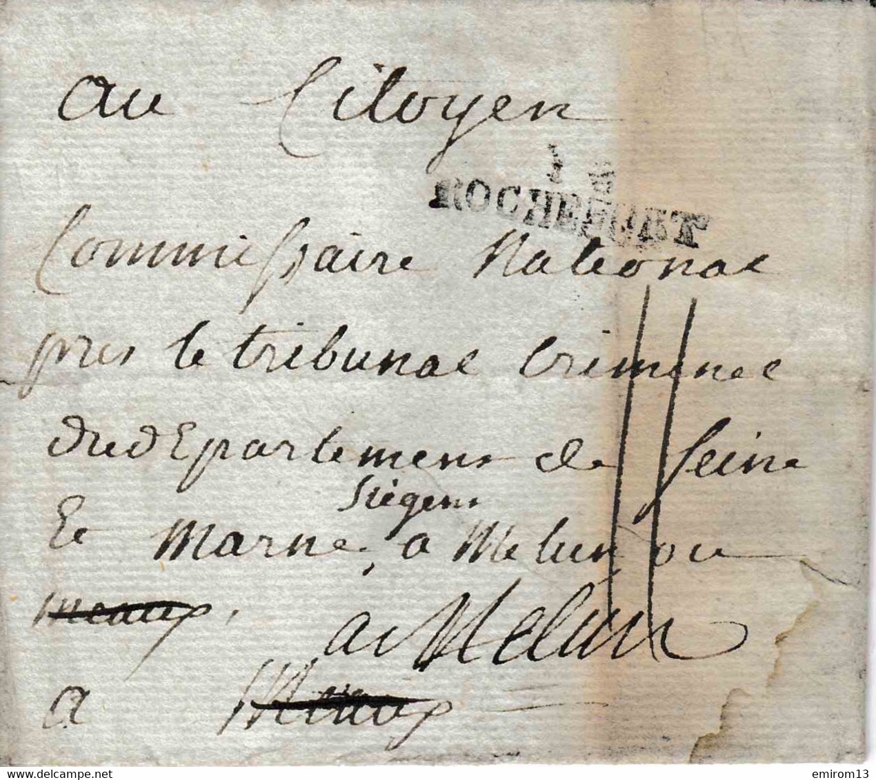 Lettre De Bagnard (texte) Louis Marcoute N°15405 Port De Rochefort Dép Charente Inférieure 1793 11 De Port - 1701-1800: Précurseurs XVIII