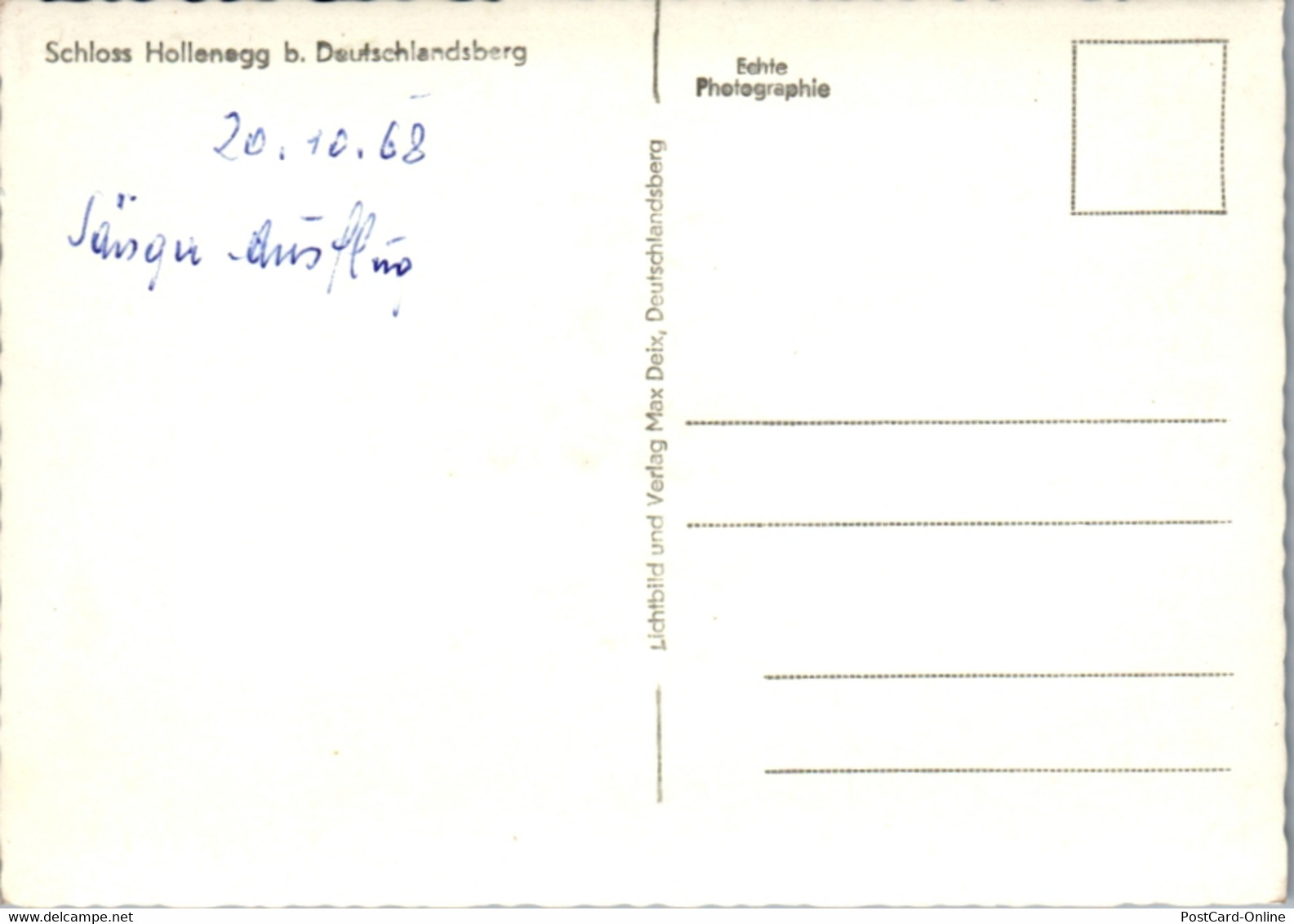 5161  - Steiermark , Deutschlandsberg , Schloss Hollenegg - Nicht Gelaufen 1968 - Deutschlandsberg